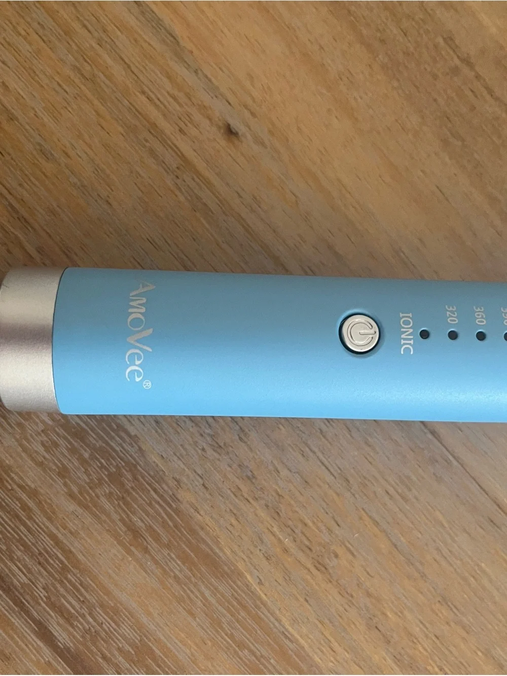 AmoVee Ionic Straightening Brush Blue Electric 4 Heat Settings 430°F